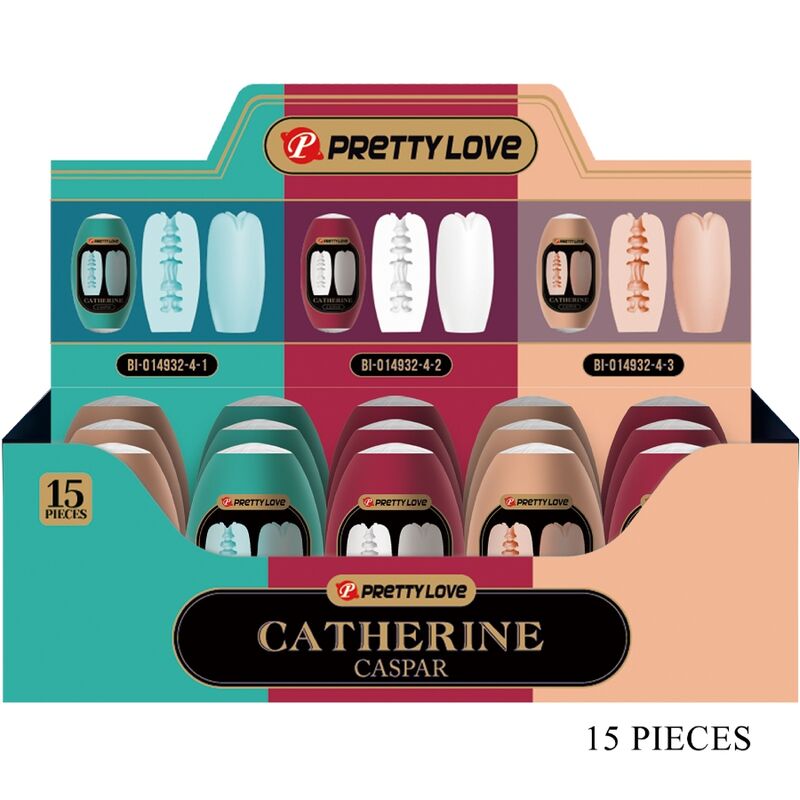 PRETTY LOVE - CASPAR PACK 15 VERSCHILLENDE MANNELIJKE MASSTRUBATORS