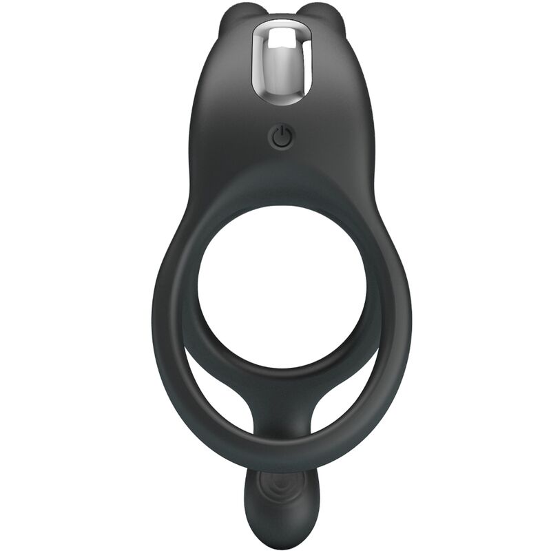 PRETTY LOVE - SETH DOUBLE RING VIBRERENDE KONIJN 7 VIBRATIES ZWART