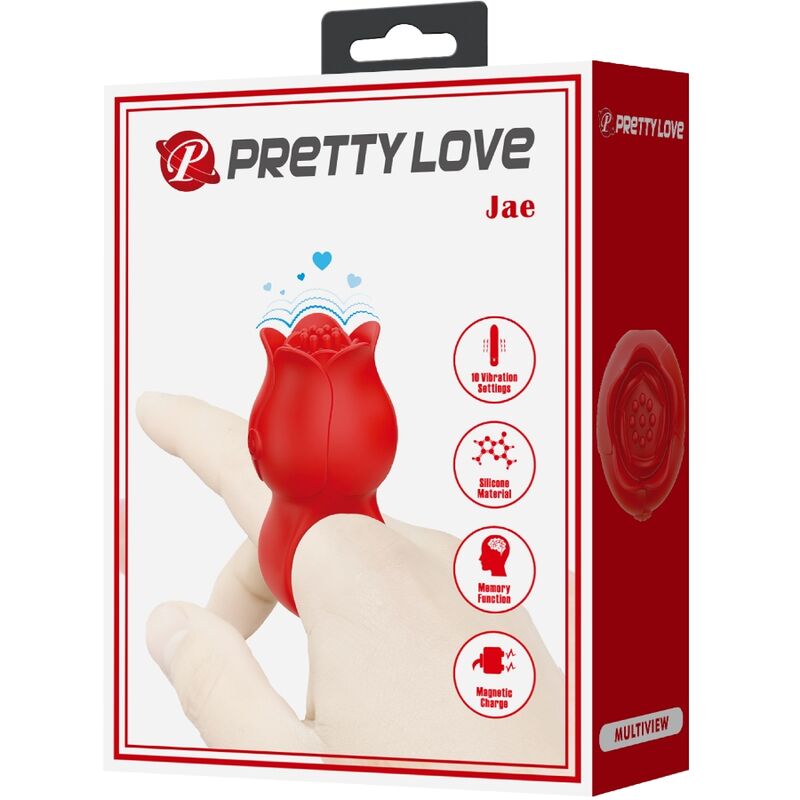 PRETTY LOVE - JAE ROSE VORMIGE VINGERVIBRATOR 10 VIBRATIES ROOD
