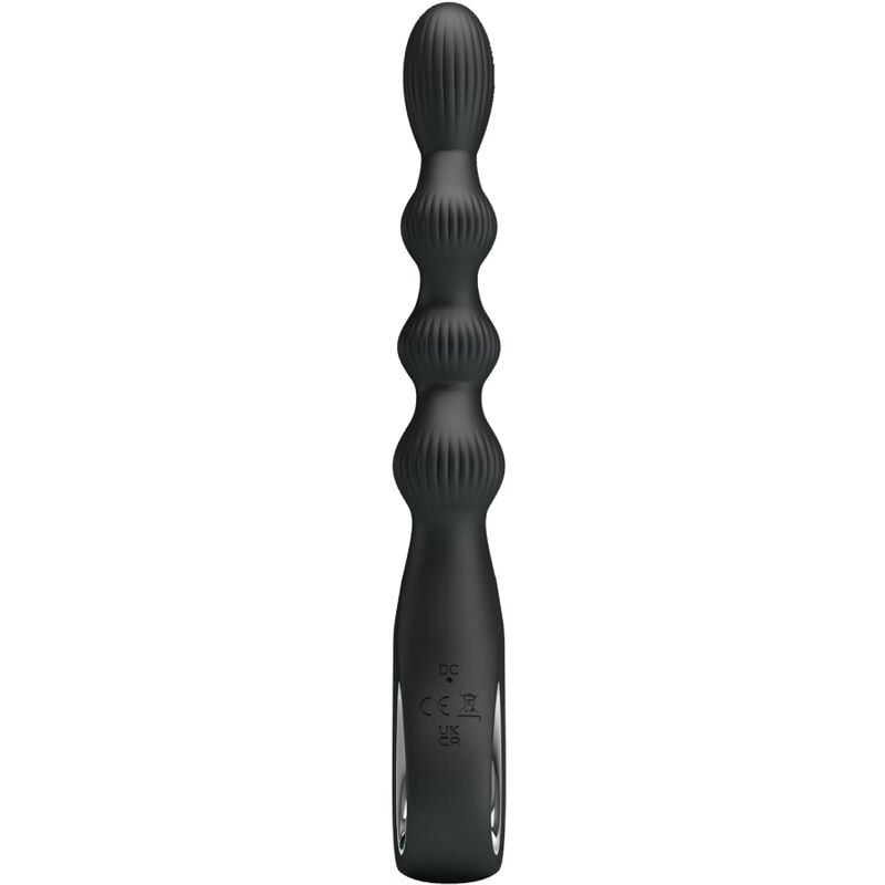 PRETTY LOVE - FEDERER ANAAL VIBRATOR 12 VIBRATIES ZWART