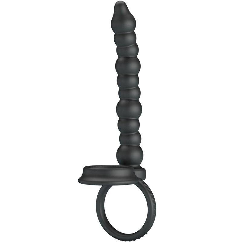 PRETTY LOVE - DILLION PENISRING VOOR VROUWEN, ZWARTE PENETRATIE