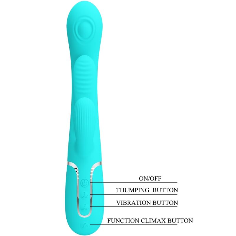 PRETTY LOVE - SHANIA TRIPLE RABBIT MULTIFUNCTIONELE VIBRATOR 3 IN 1