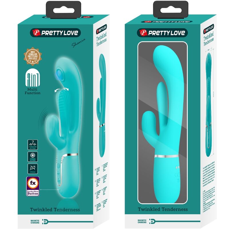 PRETTY LOVE - SHANIA TRIPLE RABBIT MULTIFUNCTIONELE VIBRATOR 3 IN 1