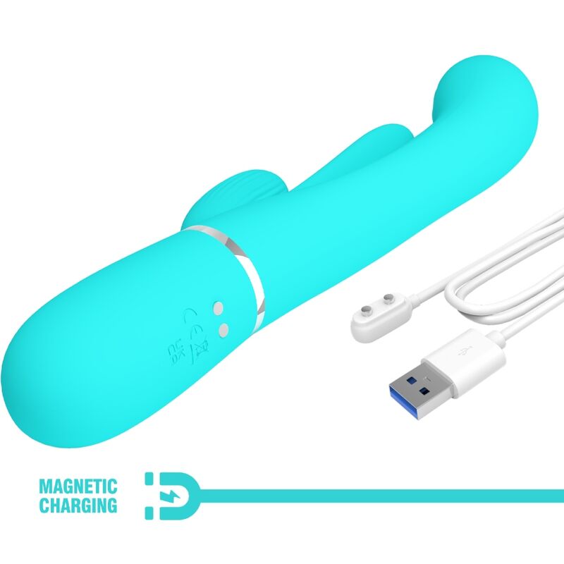 PRETTY LOVE - SHANIA TRIPLE RABBIT MULTIFUNCTIONELE VIBRATOR 3 IN 1