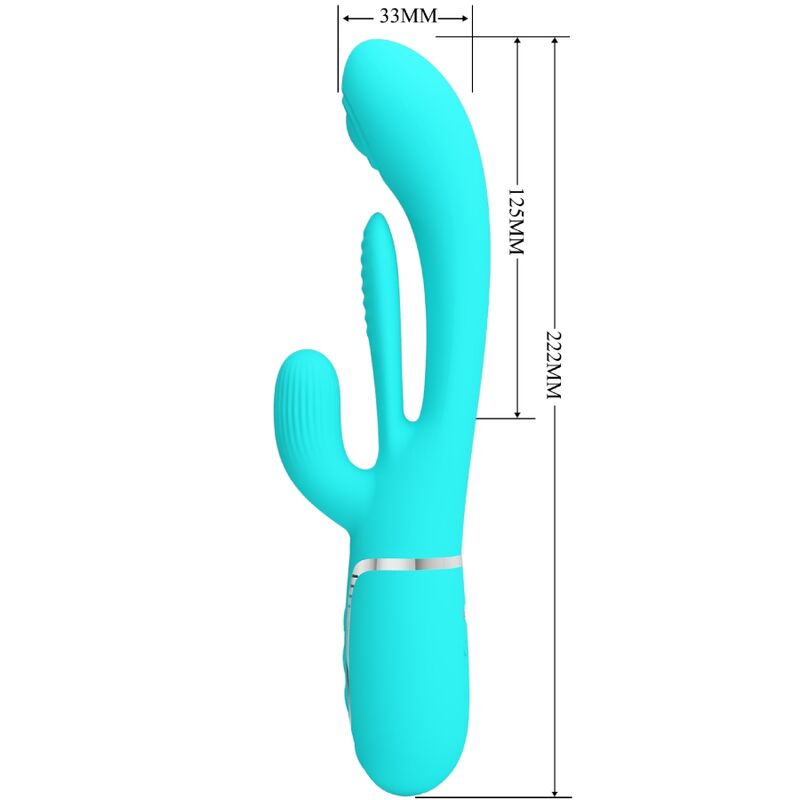 PRETTY LOVE - SHANIA TRIPLE RABBIT MULTIFUNCTIONELE VIBRATOR 3 IN 1
