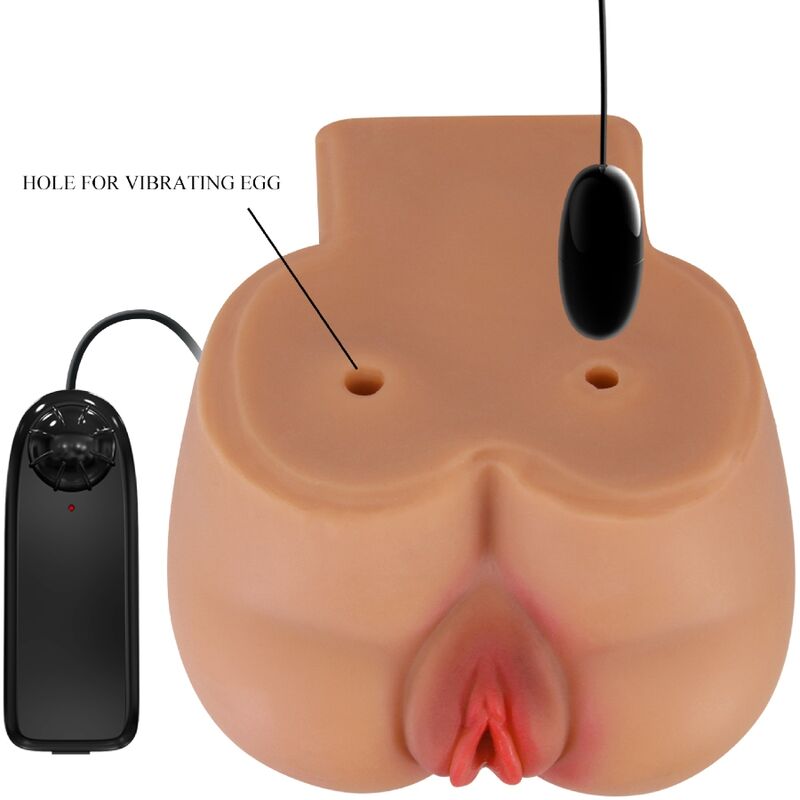 CRAZY BULL - KYLIE ACHTERVIBRATOR MET REALISTISCHE VAGINA EN ANUS, AFSTANDSBEDIENING