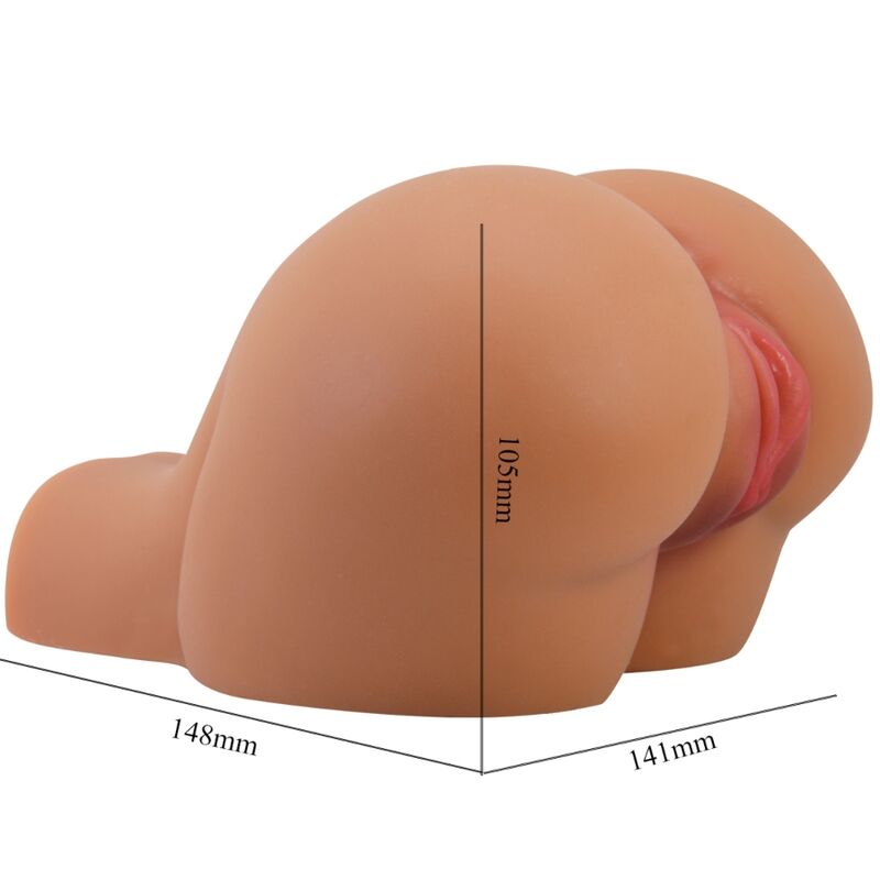 CRAZY BULL - KYLIE ACHTERVIBRATOR MET REALISTISCHE VAGINA EN ANUS, AFSTANDSBEDIENING