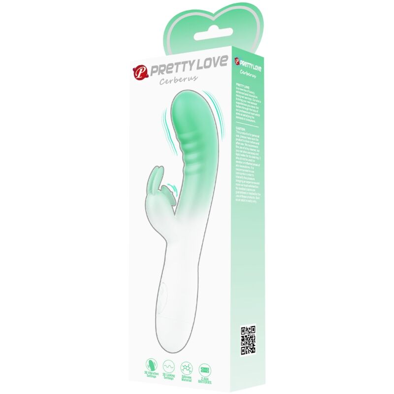 PRETTY LOVE - CERBERUS RABBIT VIBRATOR 30 VIBRATIES GROEN