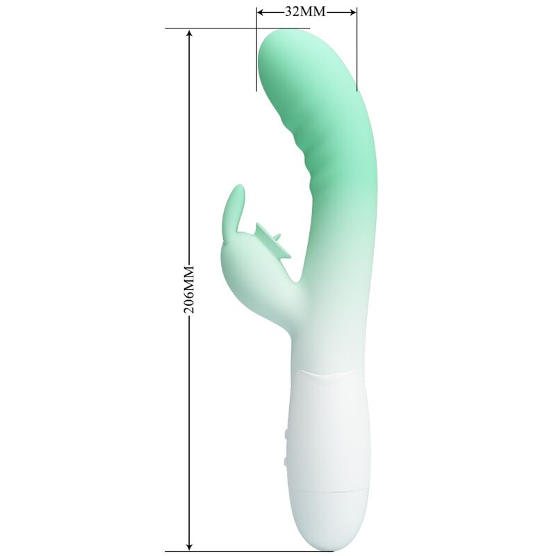 PRETTY LOVE - CERBERUS RABBIT VIBRATOR 30 VIBRATIES GROEN