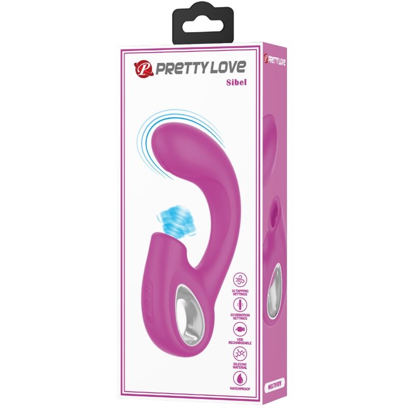 PRETTY LOVE - SIBEL G-SPOT VIBRATOR + CLITORALE STIMULATOR 10 VIBRATIES PAARS