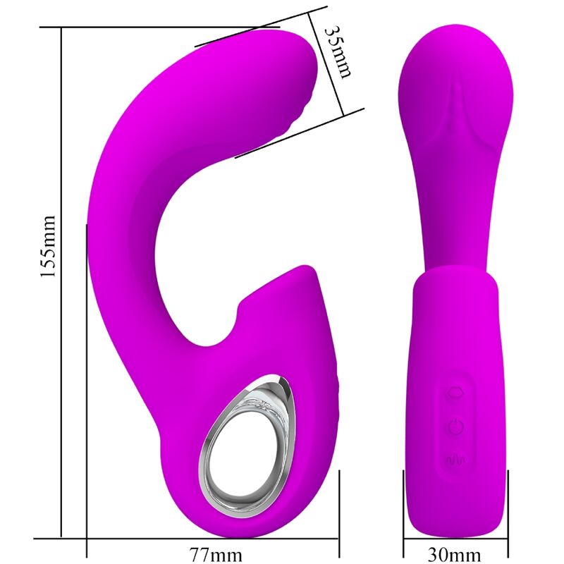 PRETTY LOVE - SIBEL G-SPOT VIBRATOR + CLITORALE STIMULATOR 10 VIBRATIES PAARS