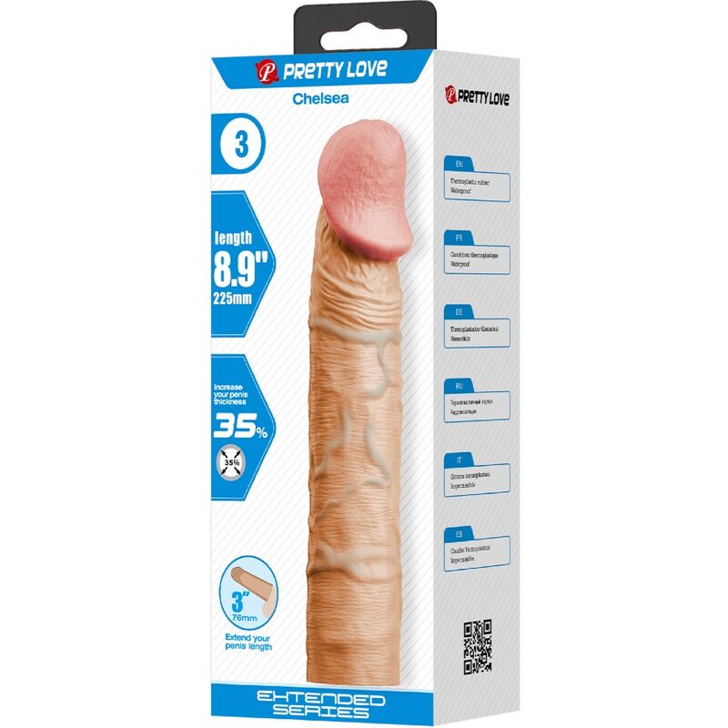 PRETTY LOVE - CHELSEA PENIS SLEEVE MET 7,6 CM NATUURLIJKE VERLENGING