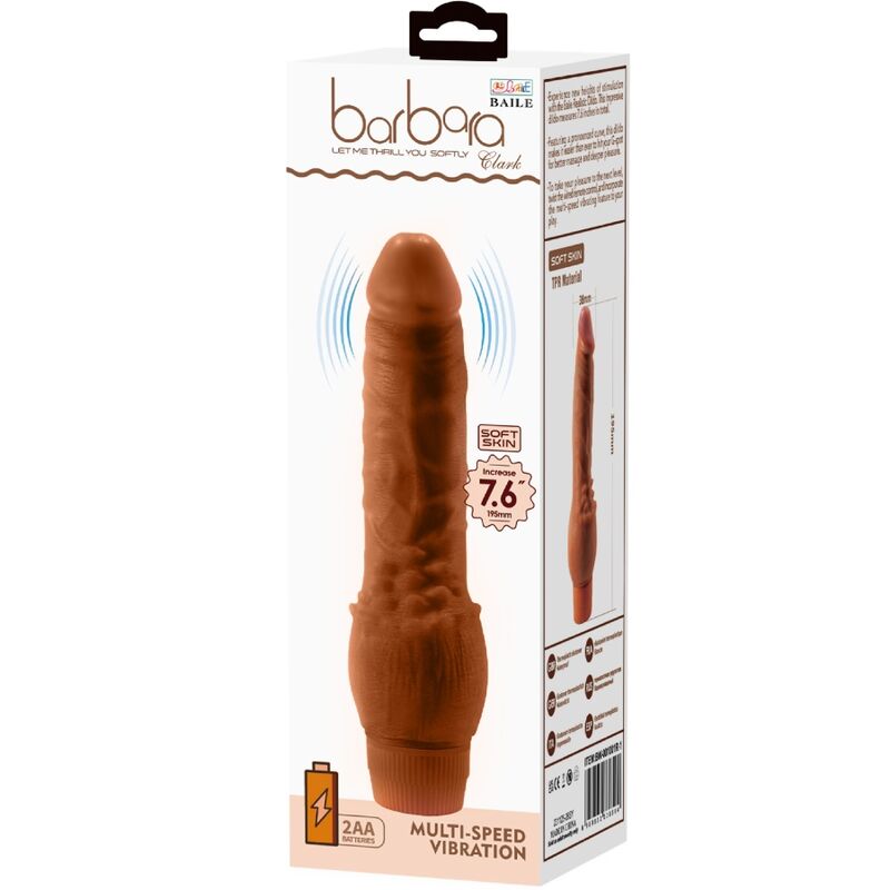 DANCE - BARBARA REALISTISCHE VIBRATOR 19,5 CM MULATO