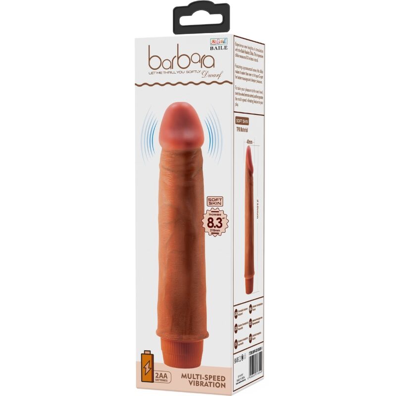 DANCE - DWARF REALISTISCHE VIBRATOR 21 CM MULATO