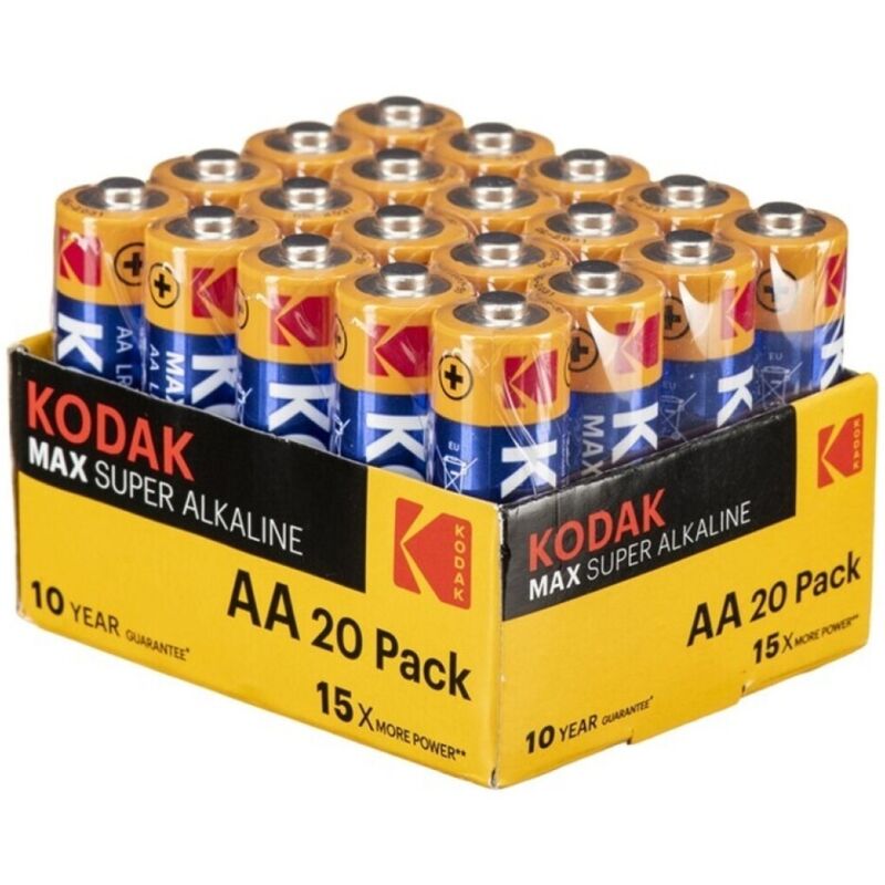 KODAK - MAX ALKALINE BATTERIJEN AA LR6 PAK*20 BATTERIJEN