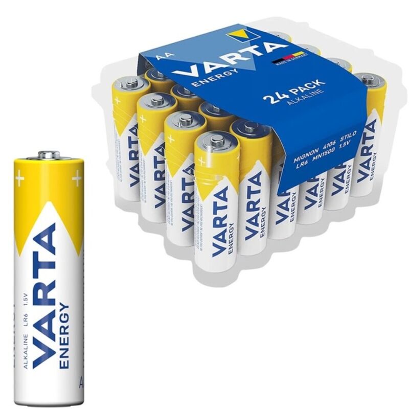 VARTA - ENERGY ALKALINE BATTERIJEN AA LR6 PAK*24 BATTERIJEN