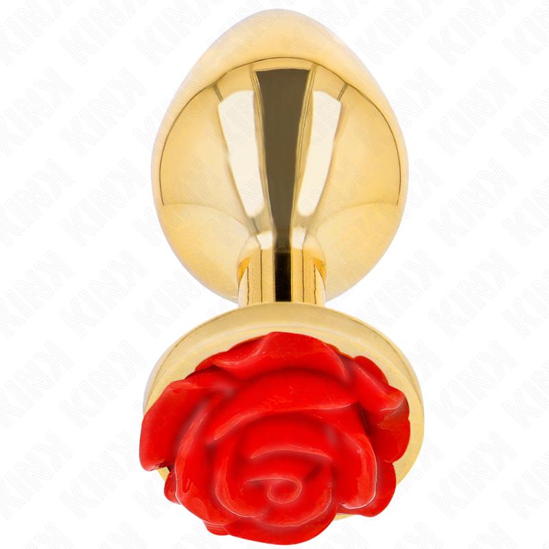 KINK - GOUDEN ROZENROOD ANAAL PLUG MAAT L