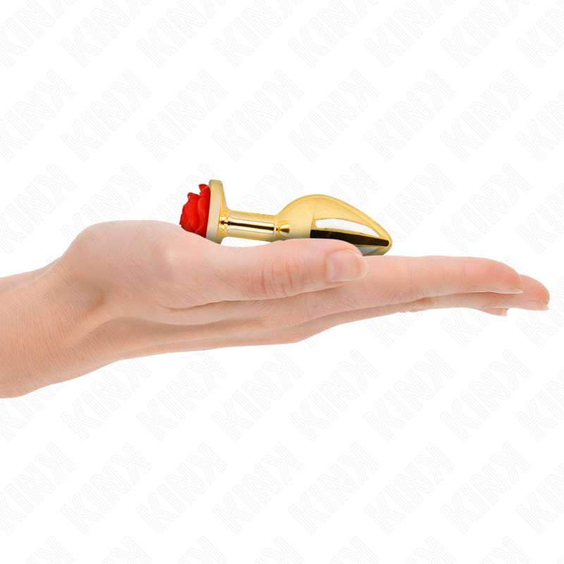 KINK - GOUDEN ROZENROOD ANAAL PLUG MAAT S