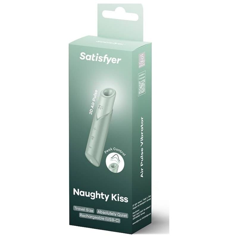SATISFYER - NAUGHTY KISS CLITORALE STIMULATOR MET GOLVEND AQUAGROEN