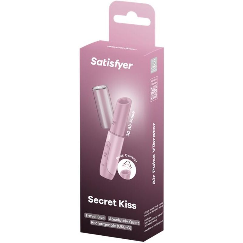 SATISFYER - SECRET KISS PINK WAVE CLITORALE STIMULATOR