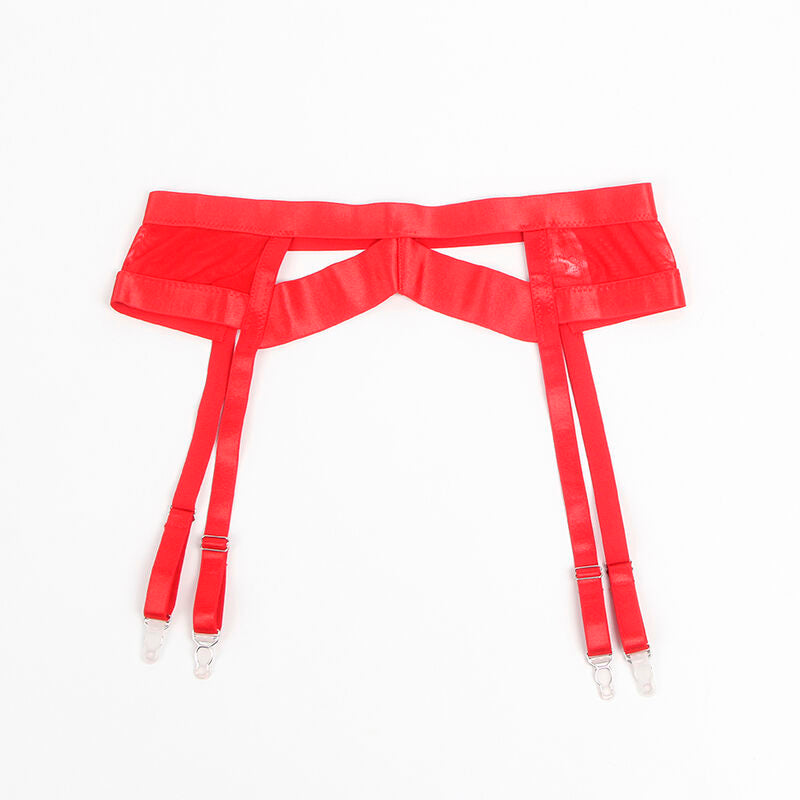 SUBBLIME - 955267 RODE BONDAGE BH EN KOUSENBANDENSET L/XL