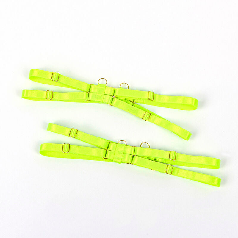 SUBBLIME - 955274 BH-SET MET KRAAG- EN BEENDETAILS FLUORESCEREND GROEN S/M