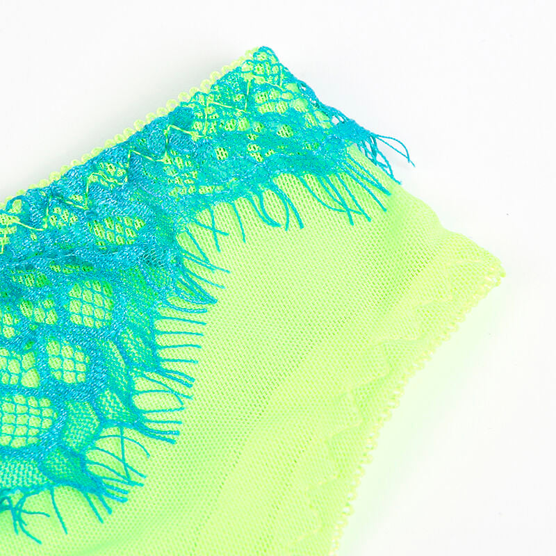 SUBBLIME - 955311 KANTEN BH EN KORRELSET GROEN EN BLAUW S/M