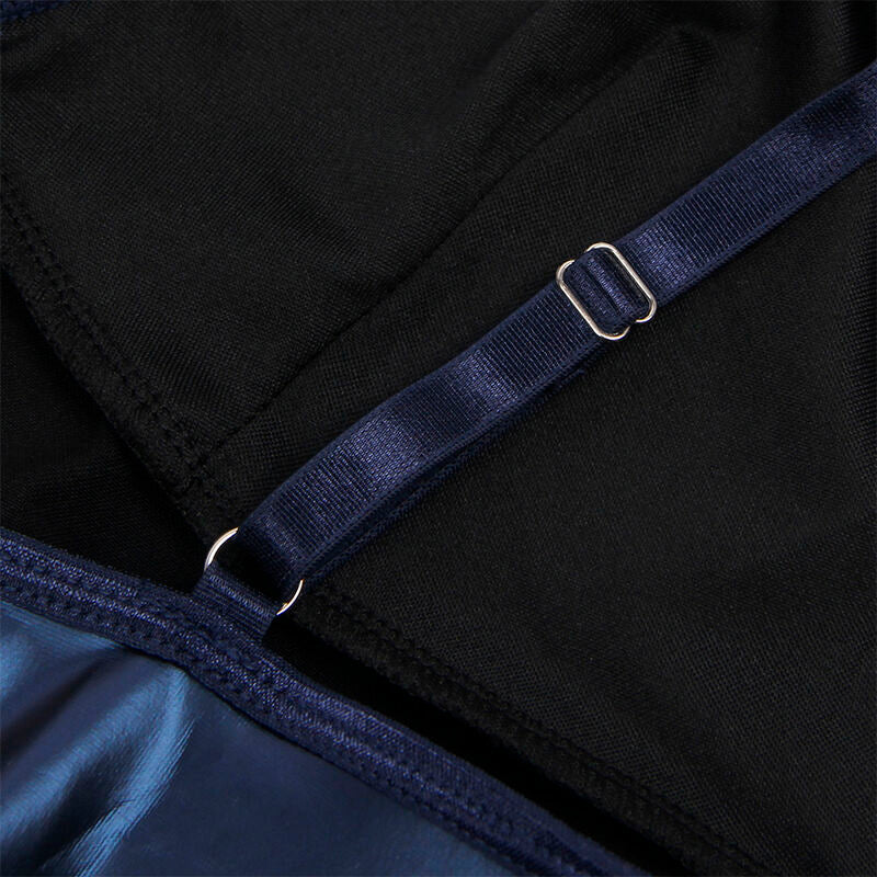 SUBBLIME - 955427 BLAUWE LEDEREN BANDJES JURK L/XL