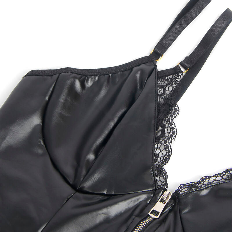 SUBBLIME - 955465 ZWARTE LEDEREN BODY MET RITSSLUITING L/XL