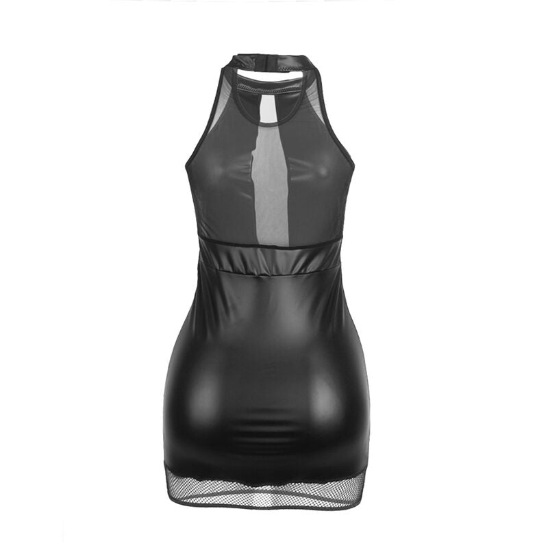 SUBBLIME - 955489 HALTERJURK MET DOORZICHTIGE DETAILS ZWART L/XL