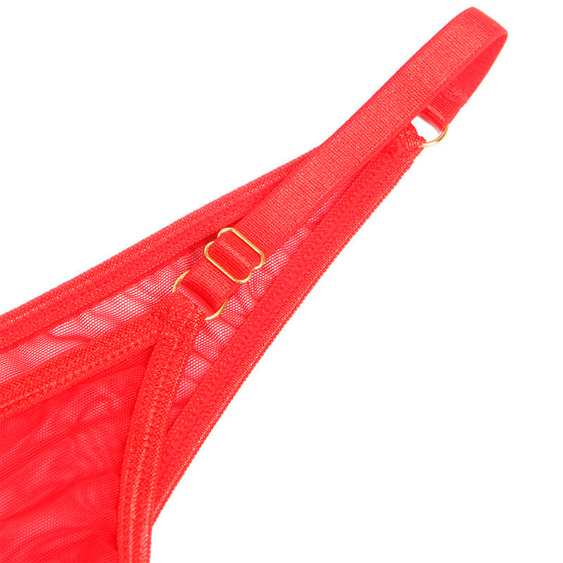 SUBBLIME - 955519 RODE MESH KETTING EN HART BH SET S/M