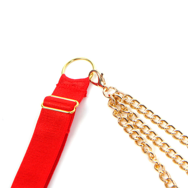SUBBLIME - 955526 RODE MESH KETTING EN HART BH SET L/XL