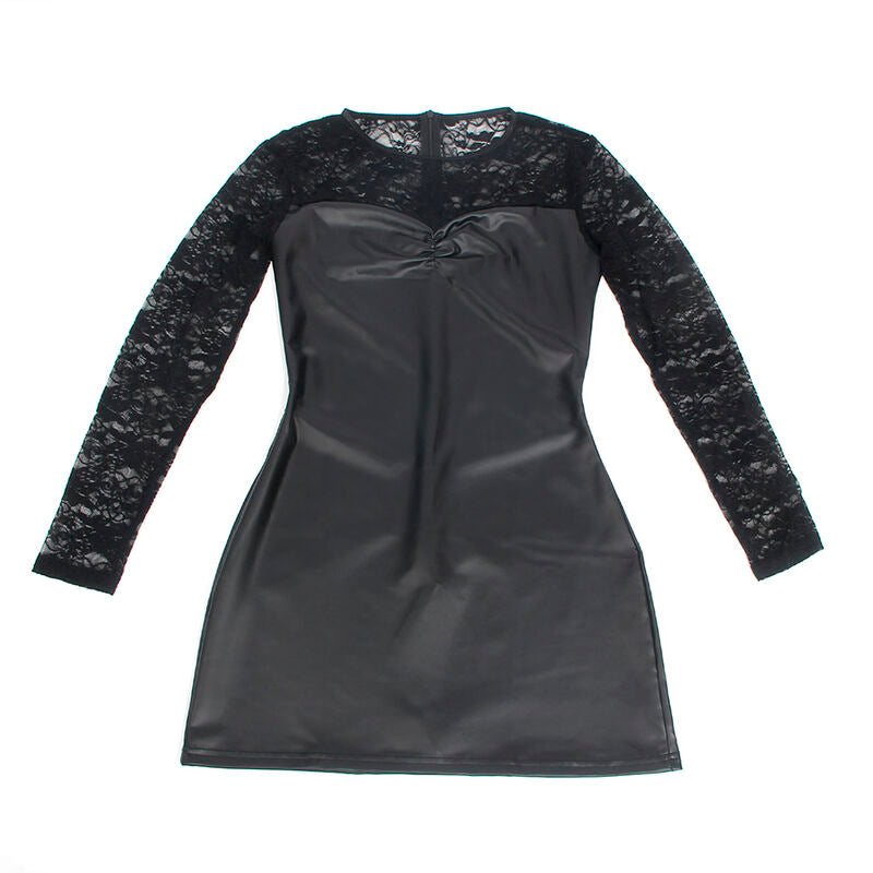 SUBBLIME - 955601 LANGE MOUW ZWARTE KANTEN JURK L/XL