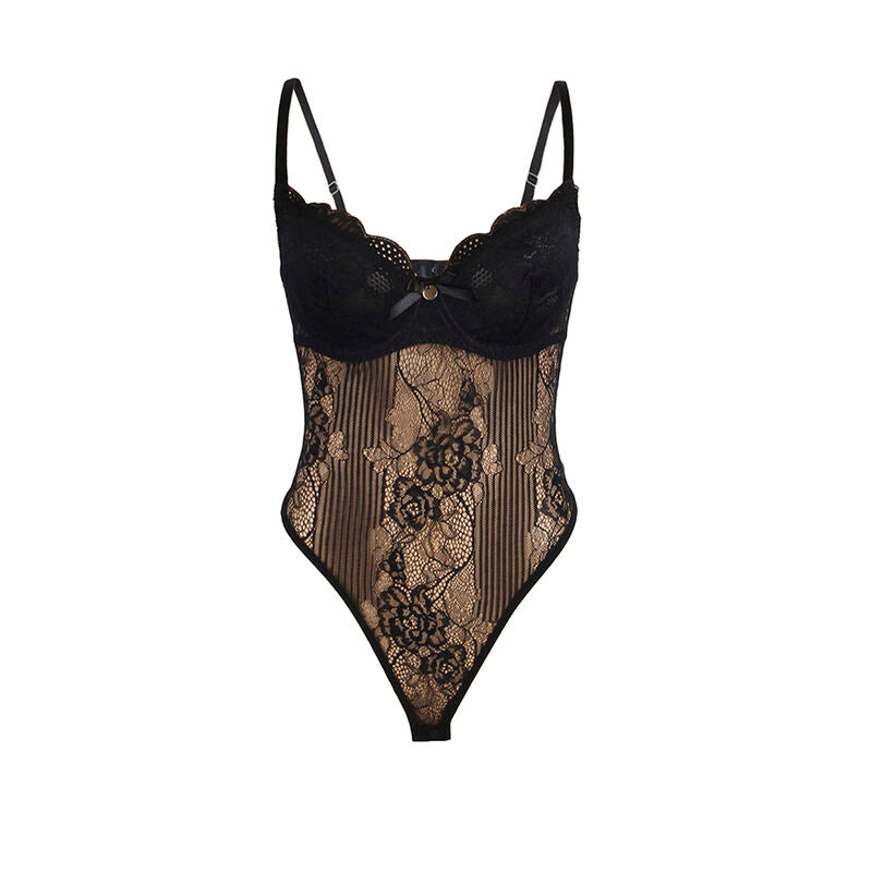 SUBBLIME - 955625 ZWARTE KANTEN BODY MET ONDERKANTSLUITING L/XL