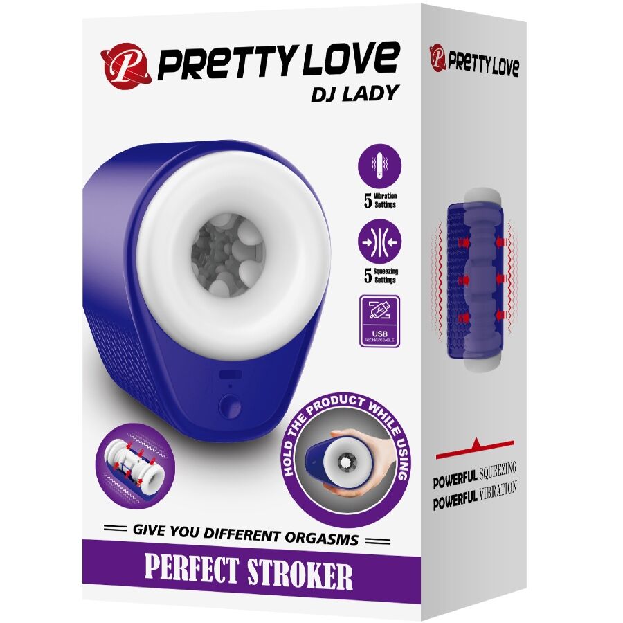 PRETTY LOVE - DJ LADY MANNELIJKE MASTURBATOR MET VIBRATIE 5 STANDEN PAARS