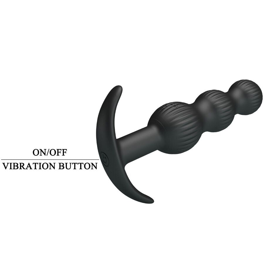 PRETTY LOVE - SIDNEY ANALE VIBRATOR 10 VIBRATIES ZWART