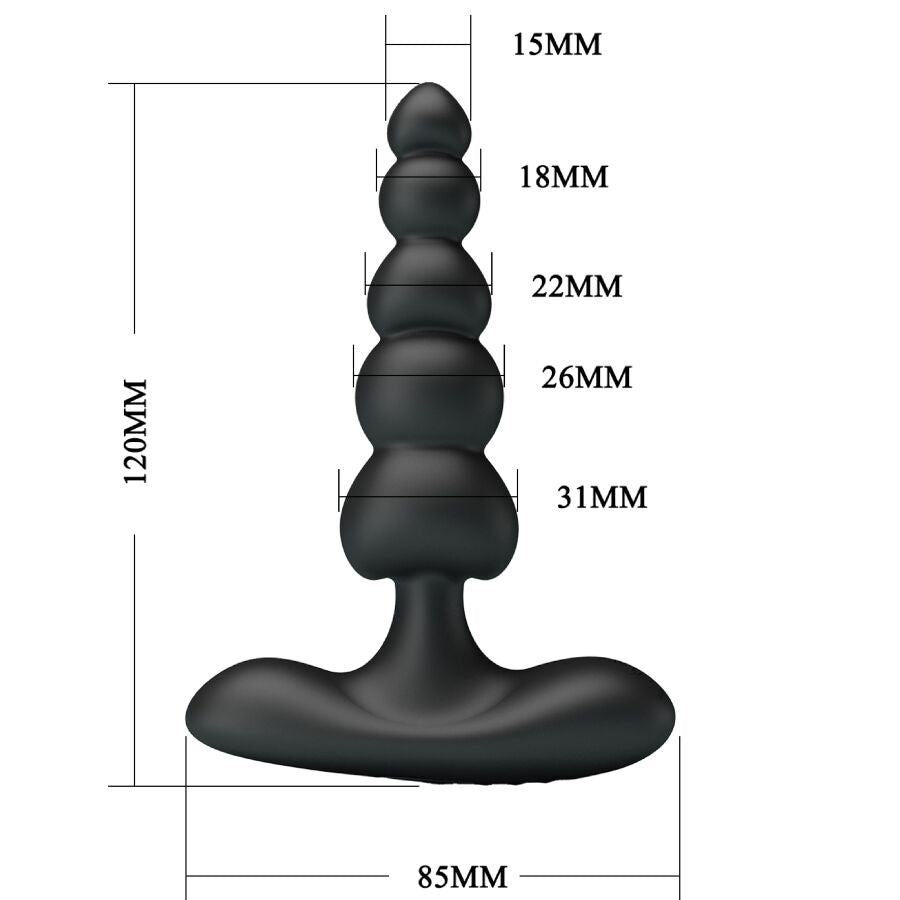 PRETTY LOVE - CORBAN ANAAL VIBRATOR 10 VIBRATIES ZWART