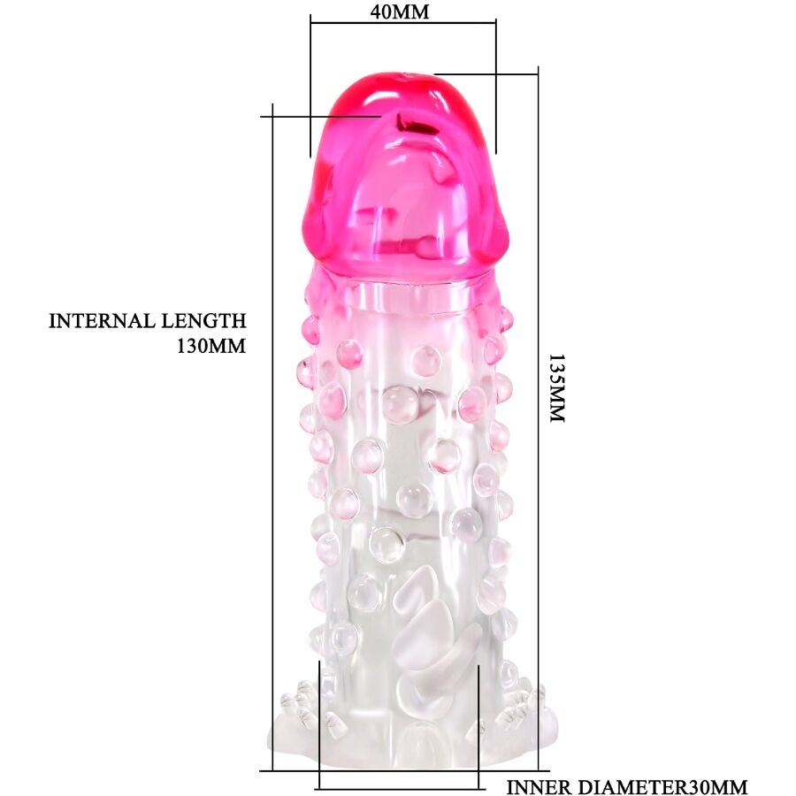 PRETTY LOVE - WILFORD REALISTISCHE VERGROTINGSHEATH MET RELIËF ROZE PENIS