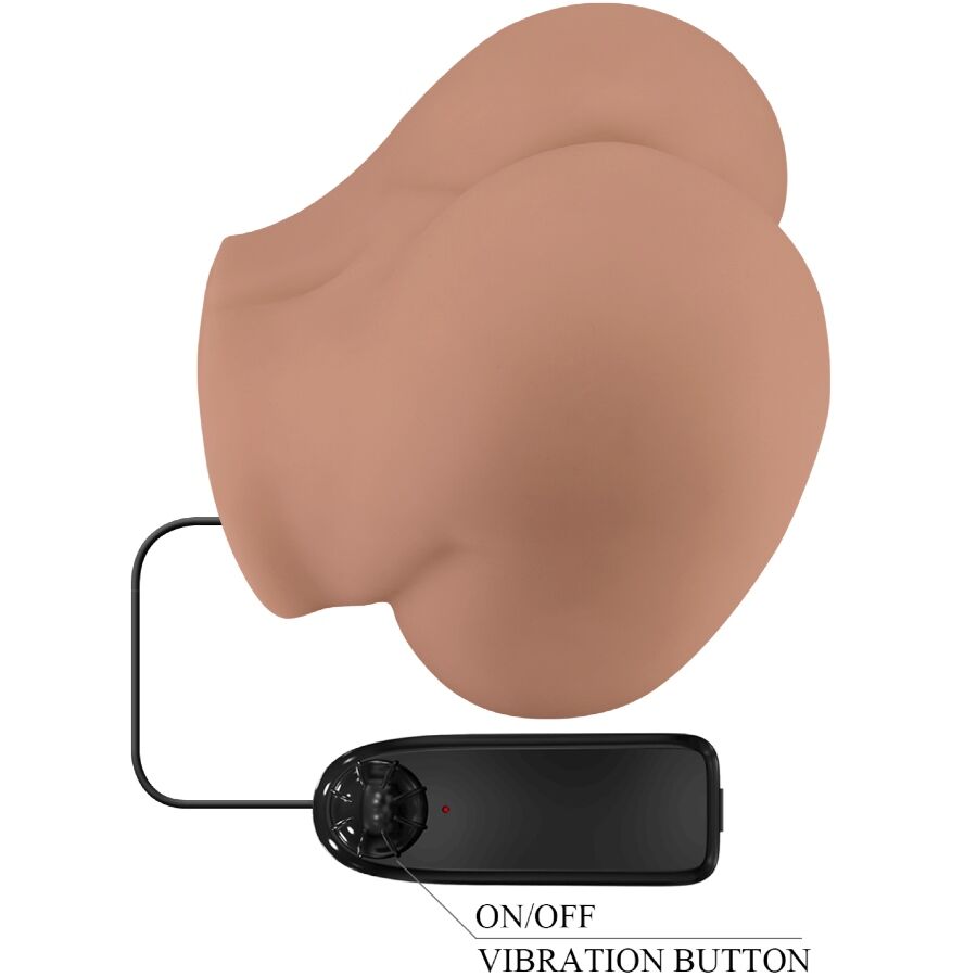 CRAZY BULL - BERNACE ACHTERVIBRATOR MET NATUURLIJKE REALISTISCHE VAGINA EN ANUS, AFSTANDSBEDIENING