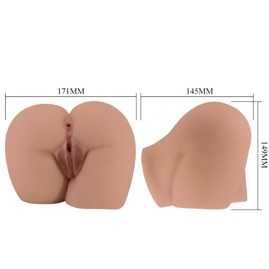 CRAZY BULL - BERNACE ACHTERVIBRATOR MET NATUURLIJKE REALISTISCHE VAGINA EN ANUS, AFSTANDSBEDIENING