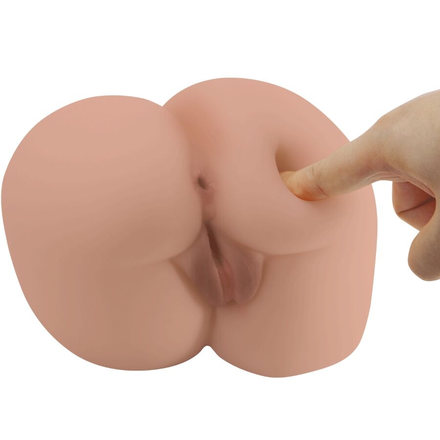 CRAZY BULL - BERNACE ACHTERVIBRATOR MET NATUURLIJKE REALISTISCHE VAGINA EN ANUS, AFSTANDSBEDIENING