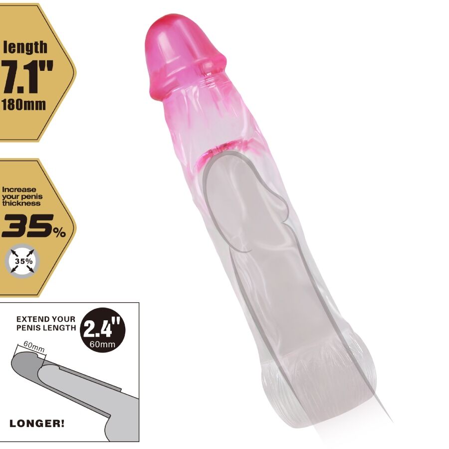 PRETTY LOVE - NERON REALISTISCHE 6 CM VERGROTINGSHEATH VOOR ROZE PENIS