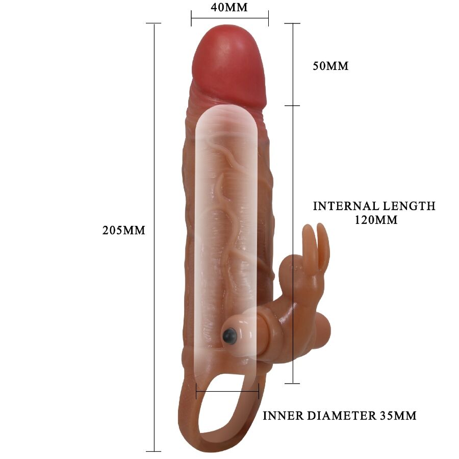 PRETTY LOVE - OSMAR PENIS SLEEVE + VIBRERENDE CLITORALE STIMULATOR