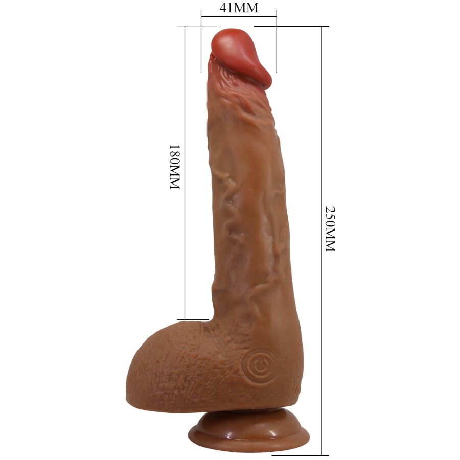DANS - MOOIE WILKS REALISTISCHE VIBRATOR MET 5 INSTELLINGEN 25 CM MULATTO