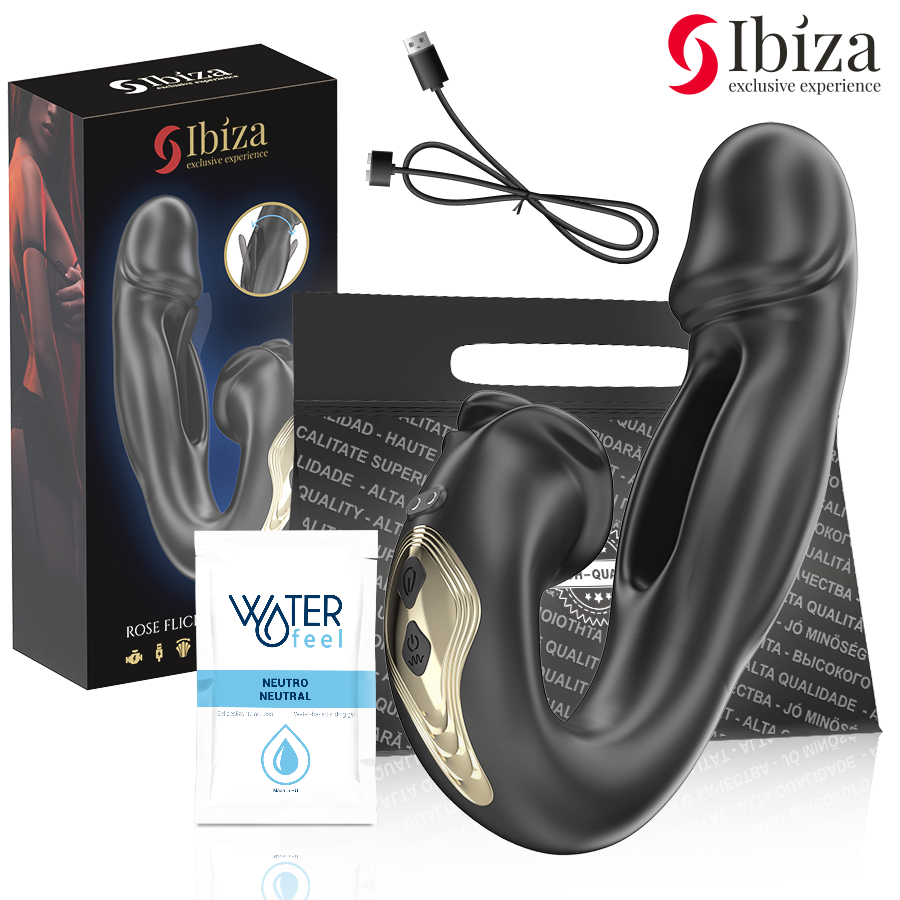 IBIZA - ROSE VIBRATOR MET OSCILLEREND EFFECT EN CLITORALE STIMULATOR