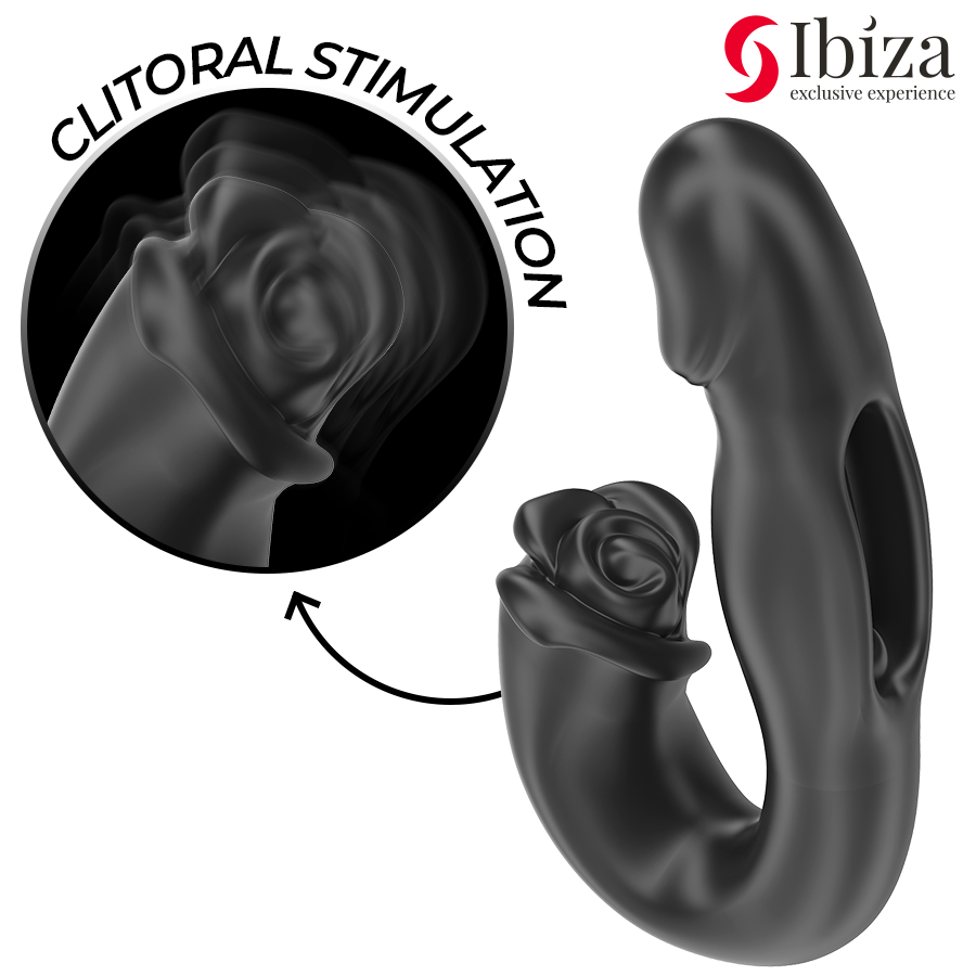 IBIZA - ROSE VIBRATOR MET OSCILLEREND EFFECT EN CLITORALE STIMULATOR