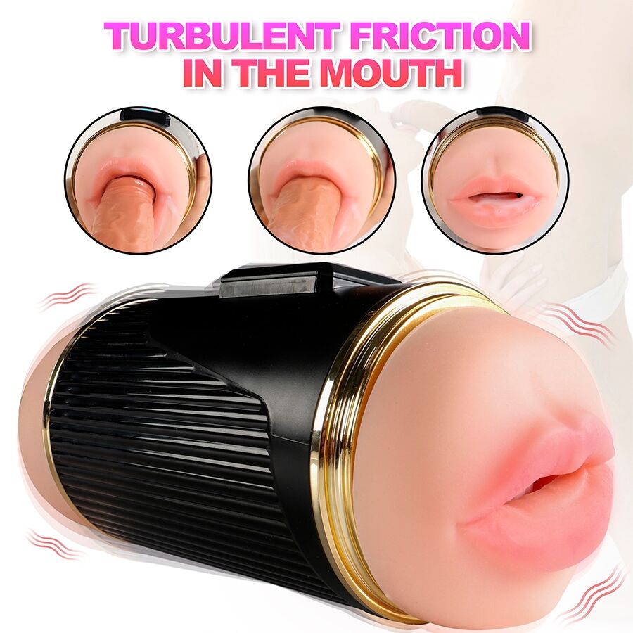 SHEQU - KAY DUBBELE MASTURBATOR MET DUBBELE VIBRATIE MOND EN VAGINA