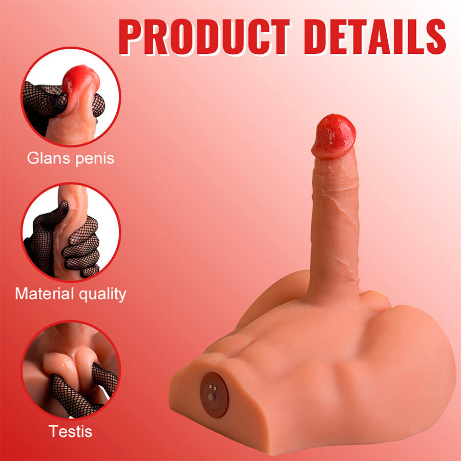 XISE - PEEL DILDO ASS MASTURBATOR REALISTISCHE DILDO VOORPOSITIE MET STOOTGEVOEL 17,5 CM