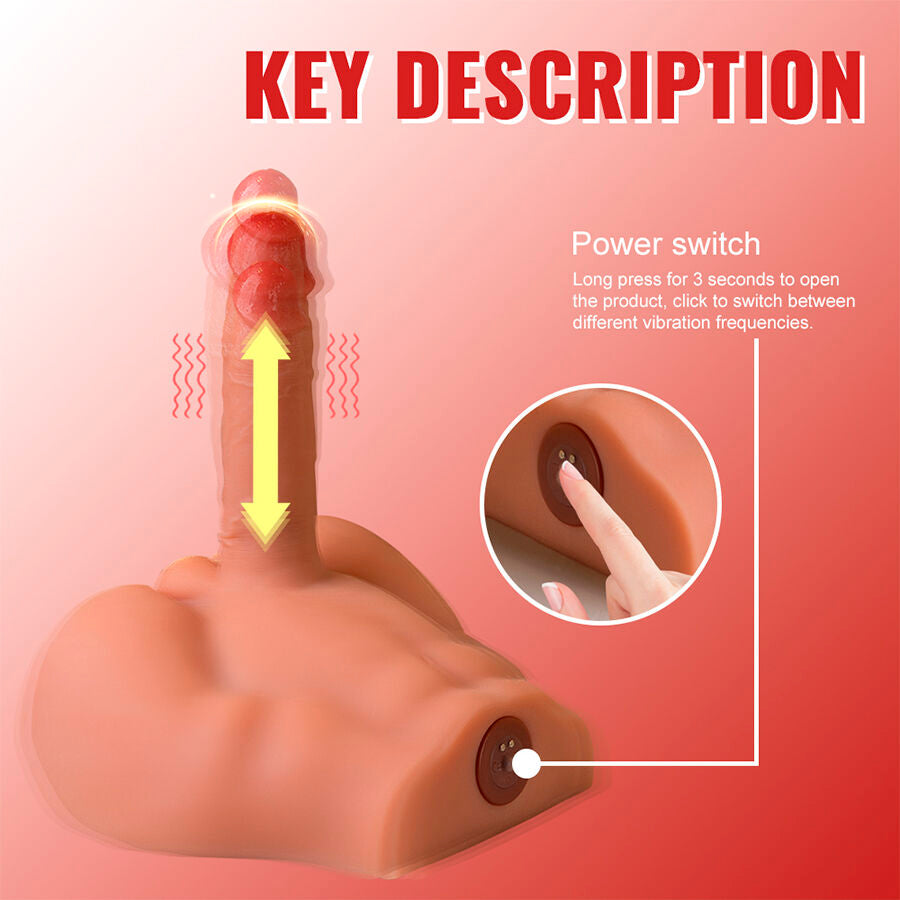 XISE - PEEL DILDO ASS MASTURBATOR REALISTISCHE DILDO VOORPOSITIE MET STOOTGEVOEL 17,5 CM