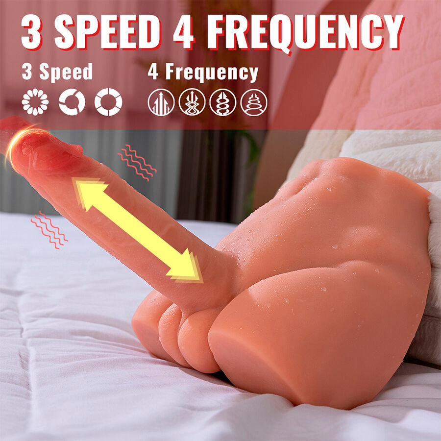 XISE - PEEL DILDO ASS MASTURBATOR REALISTISCHE DILDO VOORPOSITIE MET STOOTGEVOEL 17,5 CM